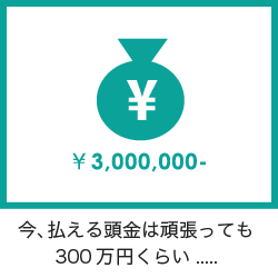 頭金は300万円くらい